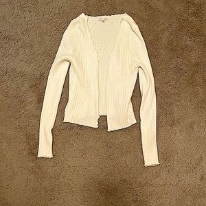 white large lottie moss long sleeve cardigan